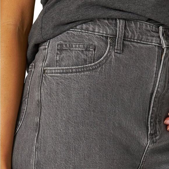 NWT Lee Women's High Rise Wide Leg Slouch Jean Charcoal Size 27 - Picture 4 of 10